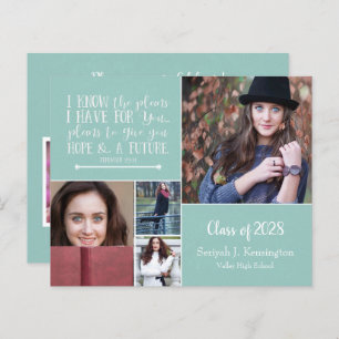 Budget Turquoise Christian Verse Graduation Photo