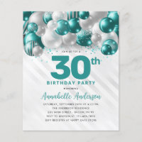 Budget Turquoise Green Silver Balloon Parties scin