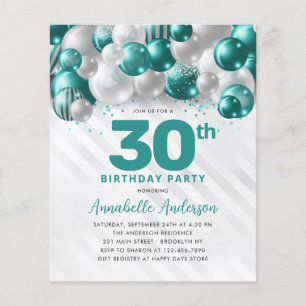 Budget Turquoise Green Silver Balloon Parties scin