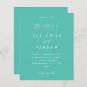 Budget Turquoise MOD Calligraphy Mariage