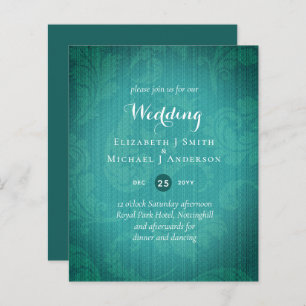 BUDGET Turquoise Mystique Mariage Invitation