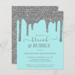 Budget Turquoise Parties scintillant argent Driver