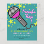 Budget Turquoise Pink Kids Karaoke Party Invitatio<br><div class="desc">Budget mignon amusant Turquoise rose Anniversaire de enfant Karaoke Party Invitation</div>