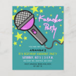 Budget Turquoise Purple Kids Karaoke Party Invitat<br><div class="desc">Budget Plutôt Amusant Turquoise Violet Anniversaire de enfant Karaoke Party Invitation</div>