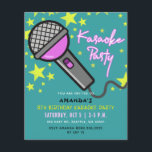 Budget Turquoise Purple Kids Karaoke Party Invitat<br><div class="desc">Budget Plutôt Amusant Turquoise Violet Anniversaire de enfant Karaoke Party Invitation</div>