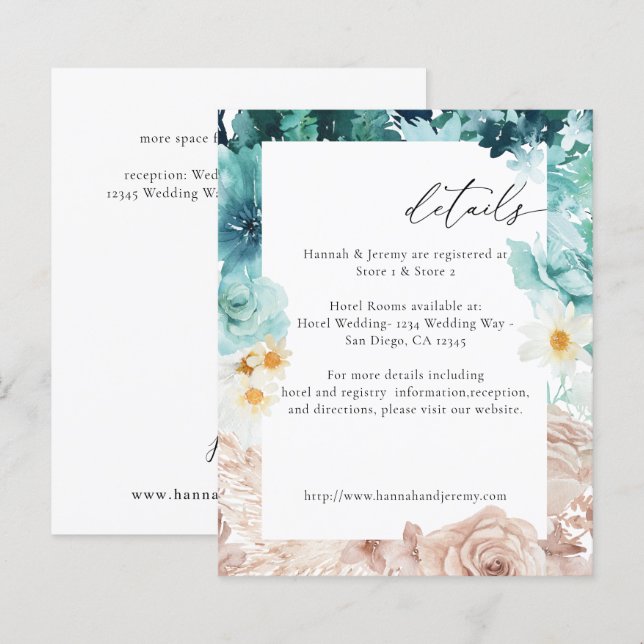 Budget Turquoise & Rose Pâle V2 (Devant / Derrière)