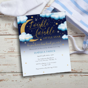 Budget Twinkle Little Star Blue Boy Baby shower