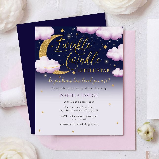 Budget Twinkle Little Star Rose Girl Baby shower (Créateur téléchargé)