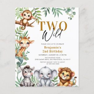 Budget Two Wild Safari Animaux 2e anniversaire Inv
