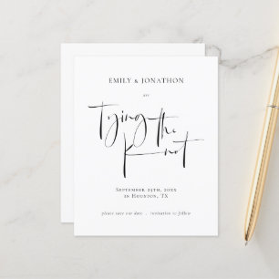 Budget Tying the Knot Wedding Enregistrer la date