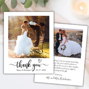 Budget Typographie moderne 2 Mariage photo Merci