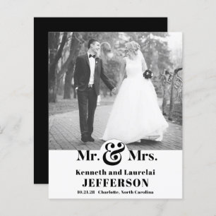 BUDGET Typographie moderne Mariage photo