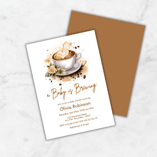 Budget Un bébé brasse du café Baby shower Invitati