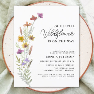 Budget Un Invitation Baby shower Un Peu Fleur sauv