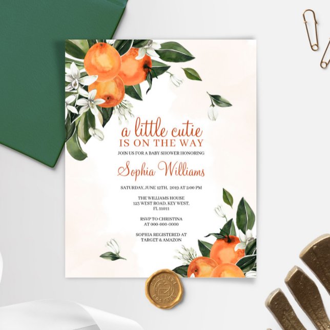 Budget Un Petit Baby shower Cutie Invitation (Créateur téléchargé)
