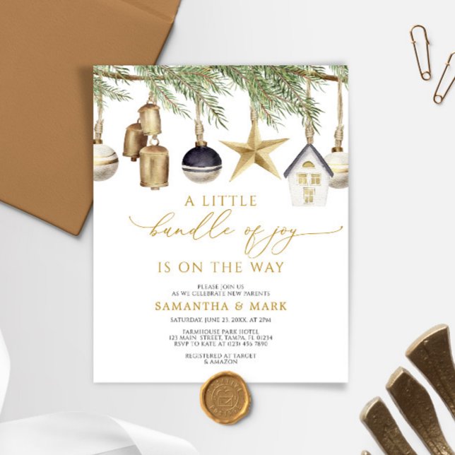 Budget Un Petit Ensemble De Joy Baby shower Invita (Créateur téléchargé)