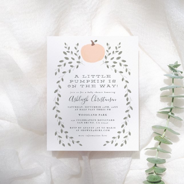 Budget Un Peu Citrouille Est En Route Baby shower (Créateur téléchargé)