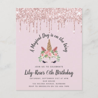 BUDGET Unicorn Face Parties scintillant Anniversai