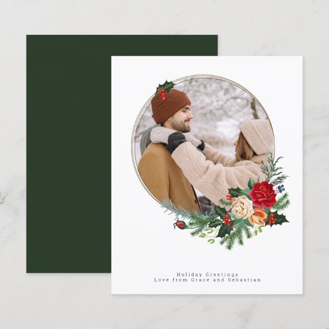 BUDGET Vacances Hiver Botanique Photo Personnalisé (Devant / Derrière)