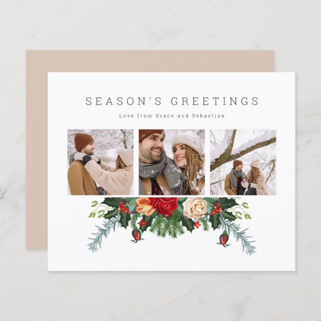 BUDGET Vacances Hiver Botanique Photo personnalisé (Devant / Derrière)