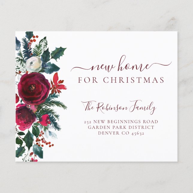 Budget vacances Noël déménagement Faire-part (Devant)