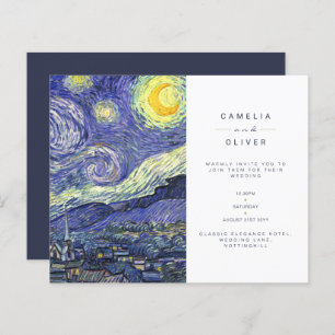 BUDGET Van Gough Starry Night Wedding Inviter QR
