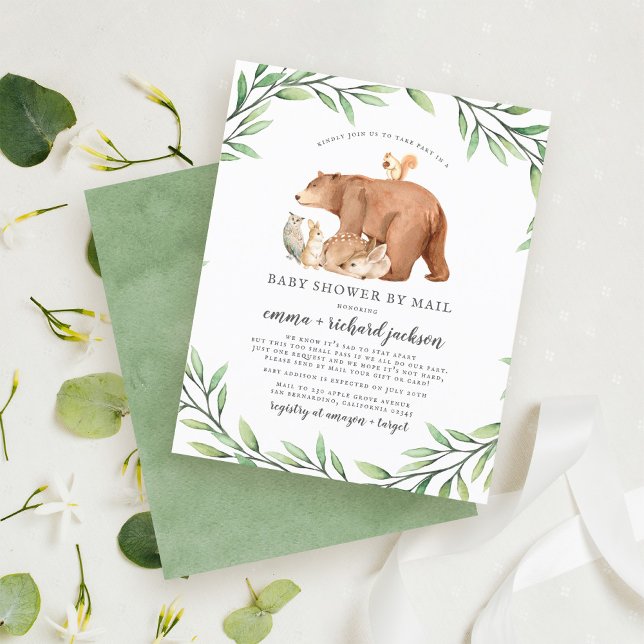 Budget Végétal Animaux forestiers Baby shower Par  (Créateur téléchargé)