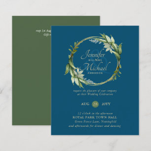 BUDGET Verdure couronne Faire-part de mariage mode