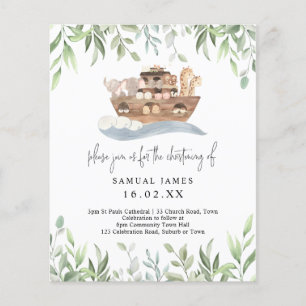 Budget Verdure Noahs Ark Christening