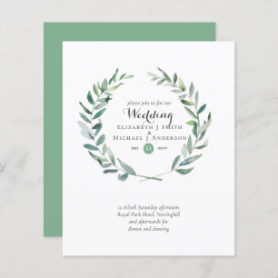 Budget Vert Olivier Feuilles Mariage Invite