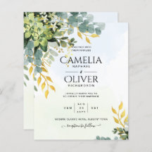 BUDGET Vert or Eucalyptus Feuille Mariage