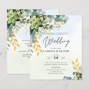 BUDGET Vert or Eucalyptus Feuille Mariage