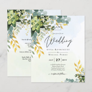 BUDGET Vert or Eucalyptus Feuille Mariage