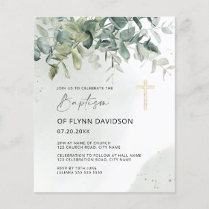 Budget Vert & Or Verdure Baptême Christening