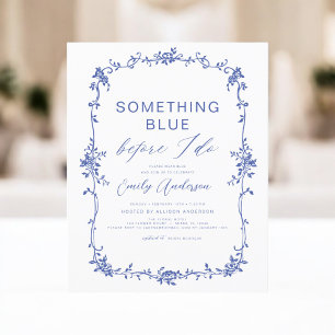 Budget Victorian Quelque chose de bleu Invitation