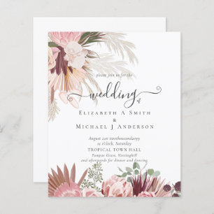 BUDGET Vin Bourgogne Pampas Grass Mariage Tropical