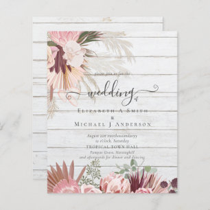 BUDGET Vin Bourgogne Pampas Grass Mariage Tropical