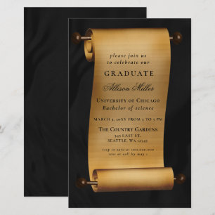Budget Vintage Défilement Graduation partie Invita