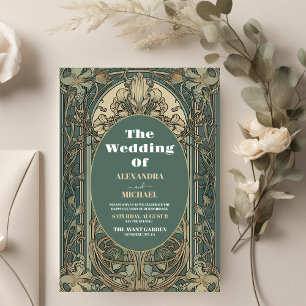 Budget Vintage Floral Art Nouveau Mariage
