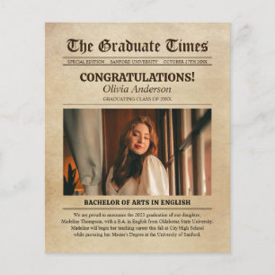 BUDGET Vintage Vieux journal Photo Graduation