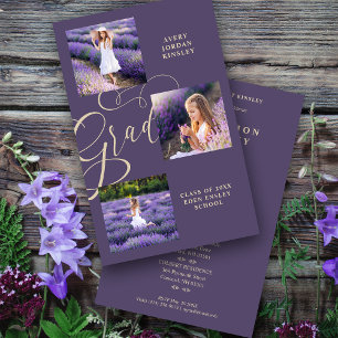 Budget Violet Typographie Moderne Diplômé Trois P