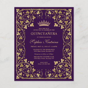 Budget Violet Violet Floral Or Tiara Quinceanera