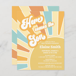 Budget Voici le fils baby shower Invitation