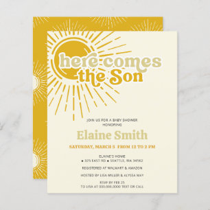 Budget Voici le fils retro garçon baby shower