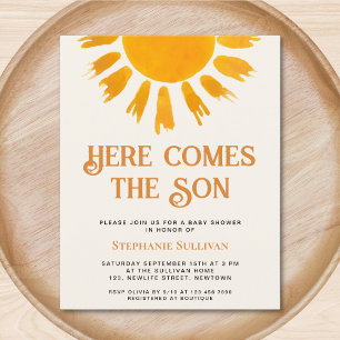 Budget Voici l'Invitation Baby shower fils garçons