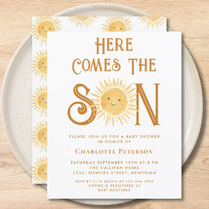 Budget Voici L'Invitation Baby shower Son Sun