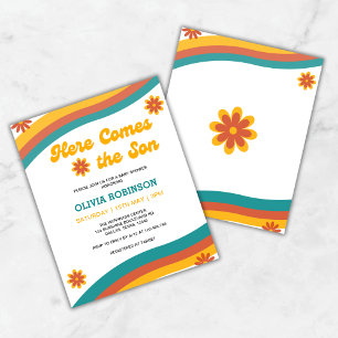 Budget voici l'invitation du Baby shower Fils
