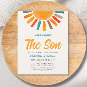 Budget voici l'invitation du Baby shower Fils
