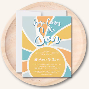 Budget Voici L'Invitation Du Fils Baby shower