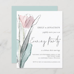 Budget Watercolor Tulip Mariage Soirée